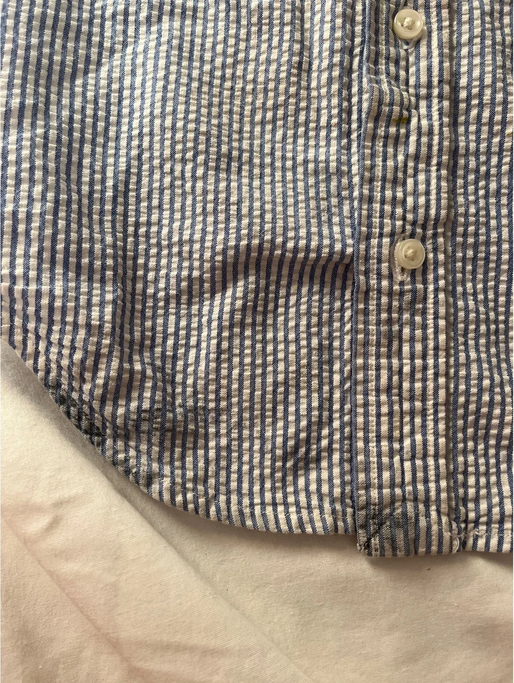 Ralph Lauren Boys' Blue and White Striped Button-Down Shirt 2T